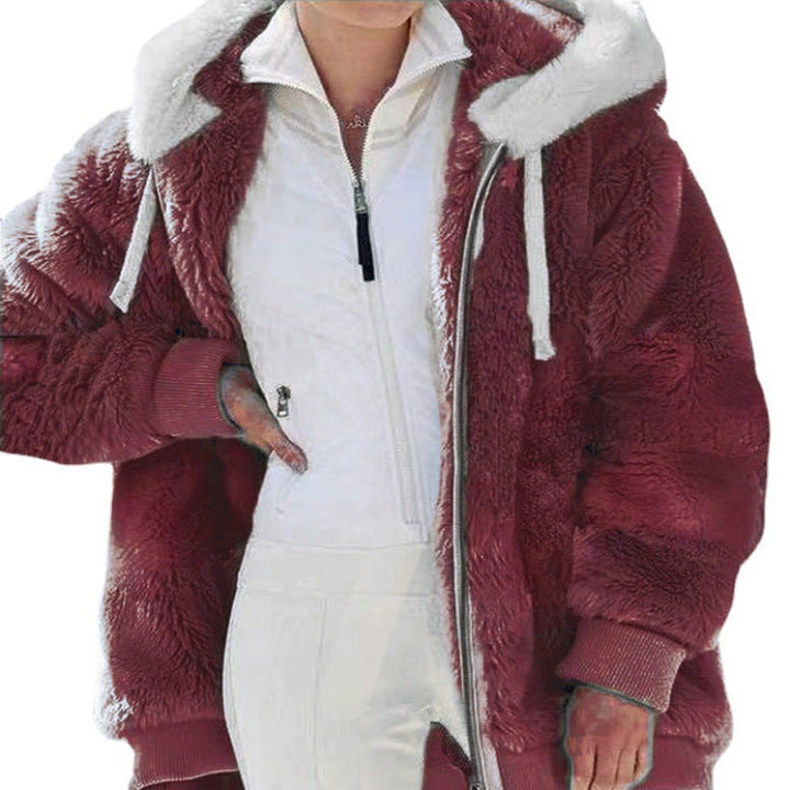 Amber - manteau rayé pour femme pour l'hiver
