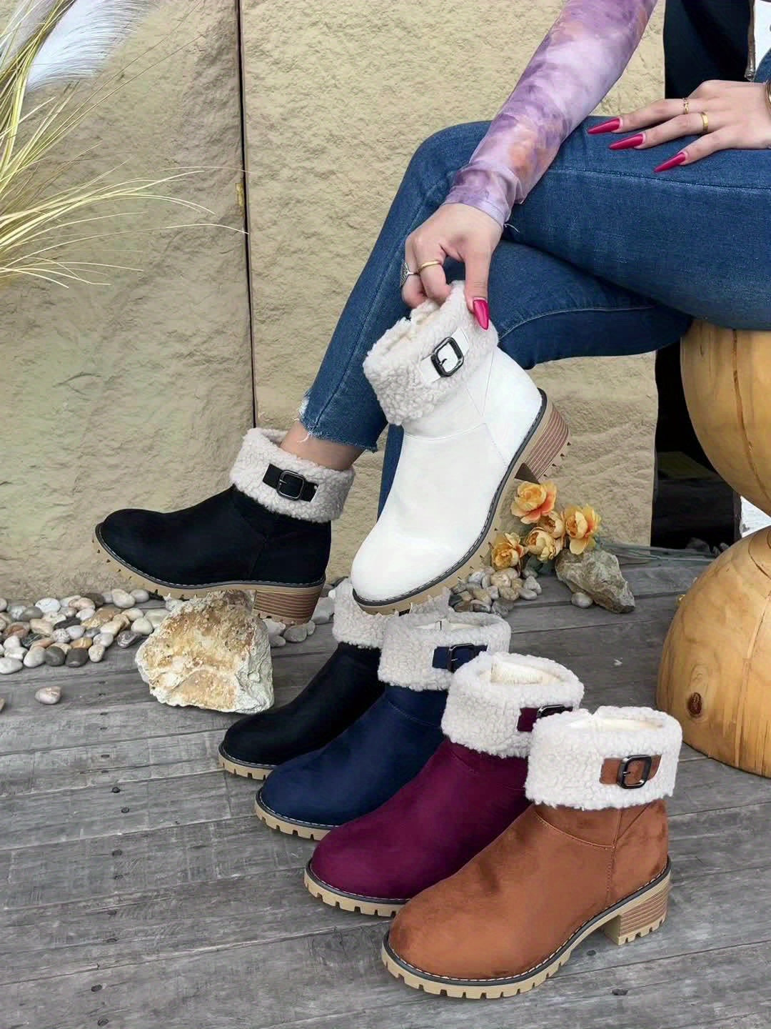 Ophélie | Bottines Hivernales Douces et Élégantes