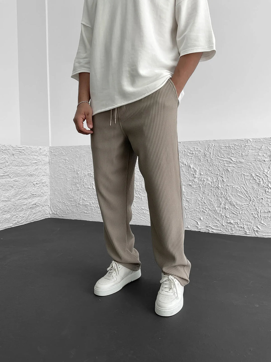 Sami™ - Pantalon confortable côtelé en spandex