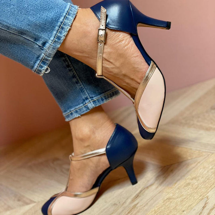 Alessia™ | Escarpins T-strap colorés et confortables à bout rond