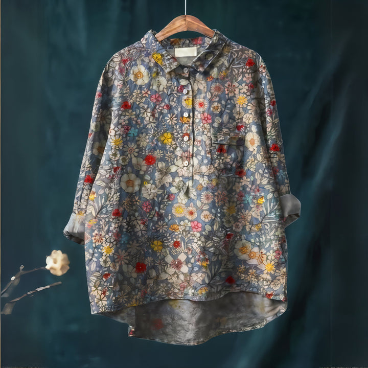 Lila - Chemisier à Imprimé Floral Romantique