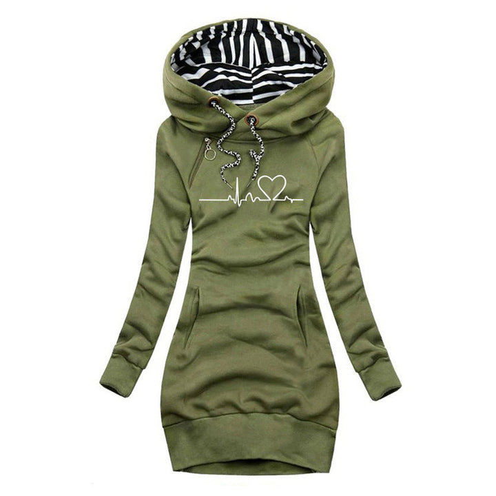 Maryline | Robe Pull Imprimée Battement de Cœur