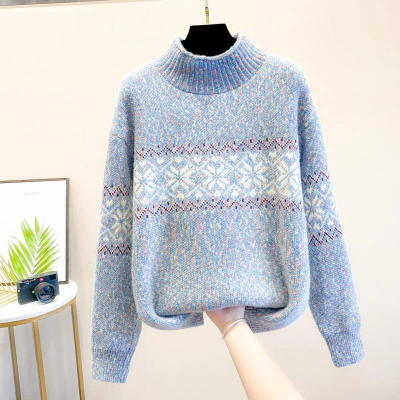 Nadine | Pull col roulé tricoté