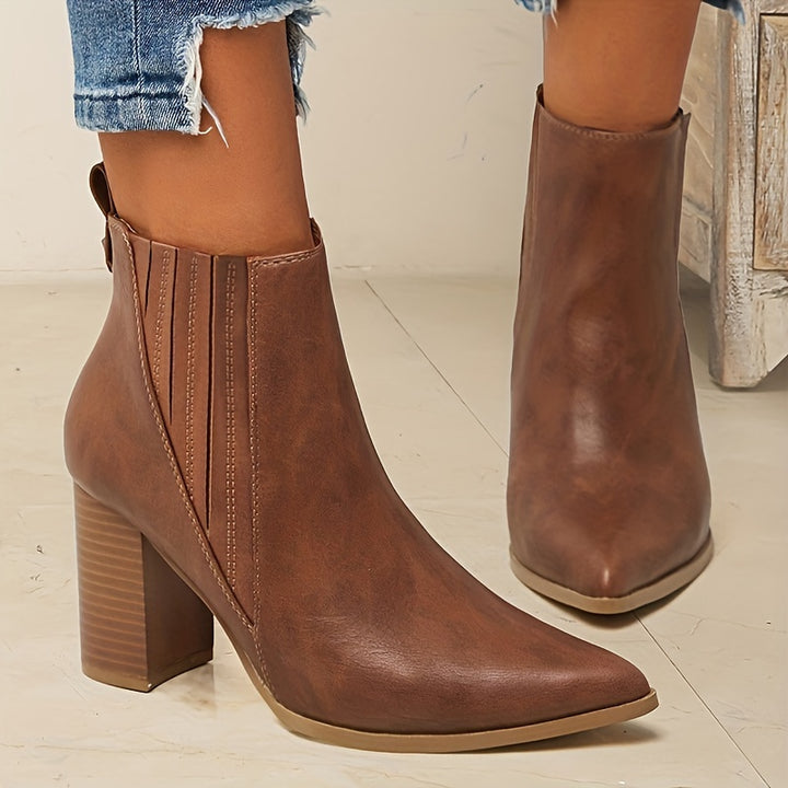 Eva™ | Bottines à talon carré élégantes et confortables