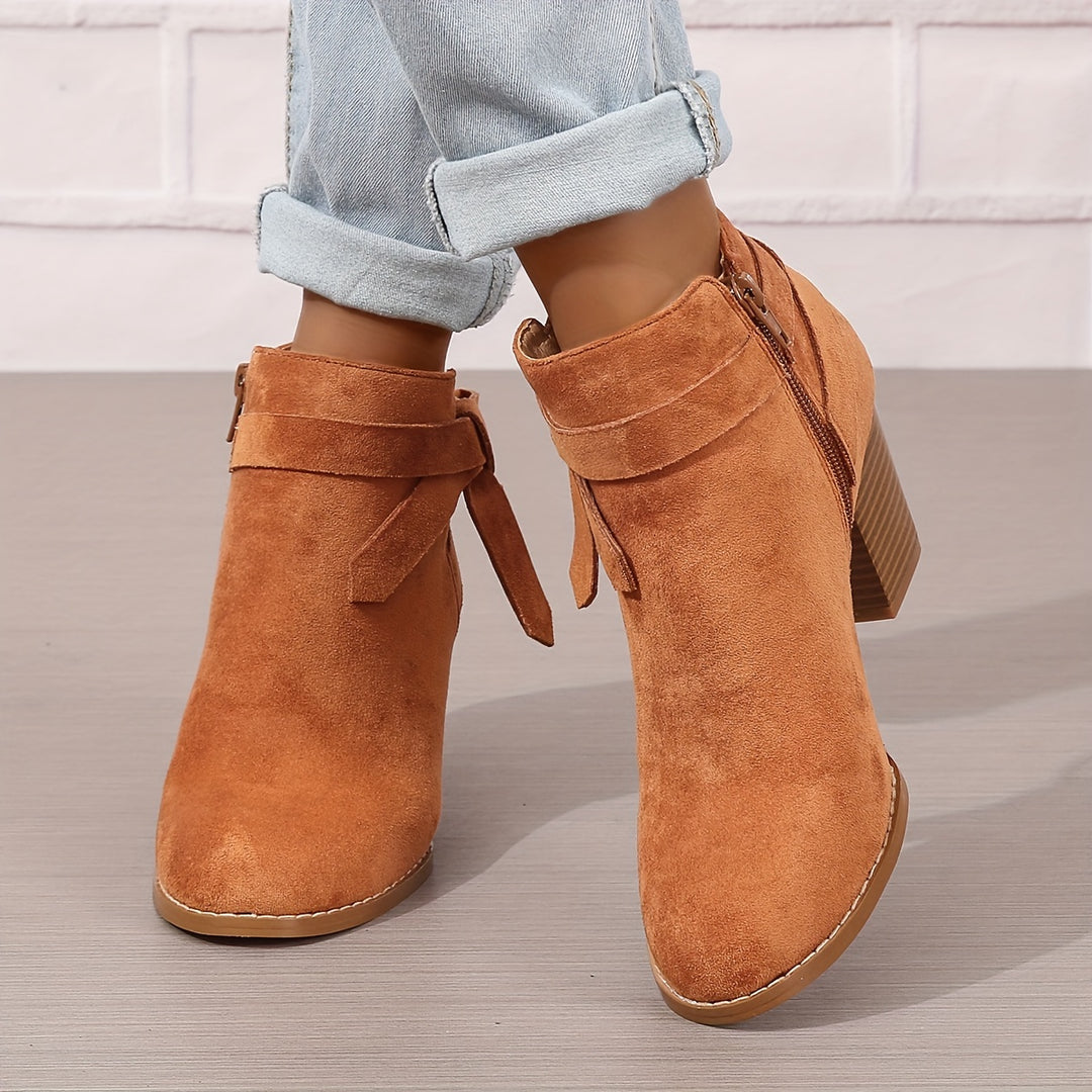 Léa | Bottines Élégantes à Talon Stable