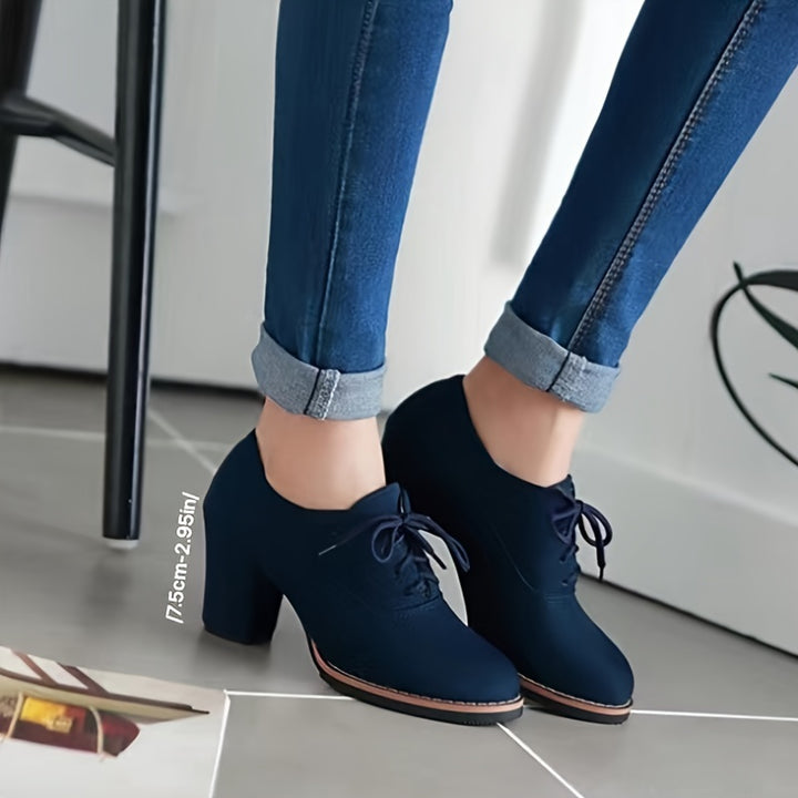 Lydia™ – Escarpins à lacets confortables à talon stable